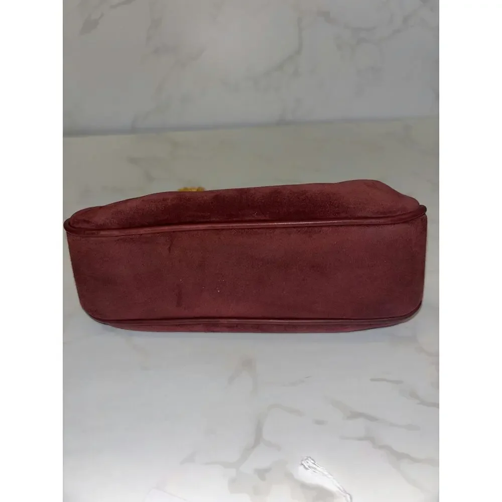 Chanel Suede Kiss-Lock Clutch - Good Condition